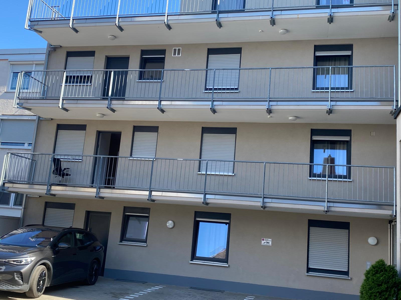 Vorderansicht Monteurzimmer Worms